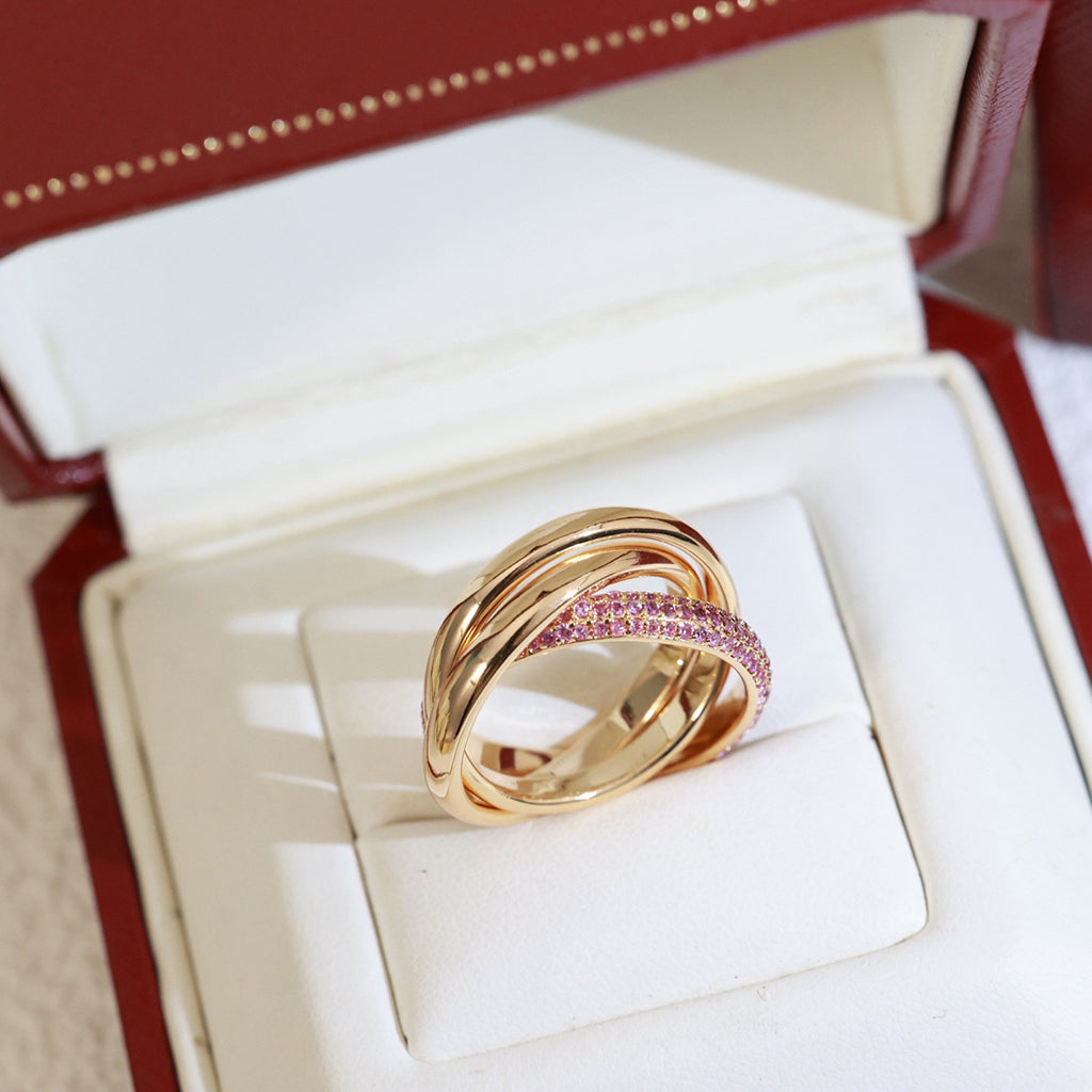 [Resenly Jewelry]TRINITY 3.2MM RING PINK DIAMOND