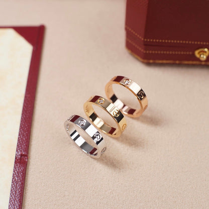 [Resenly Jewelry]LOVE 4MM 1 DIAMOND RING