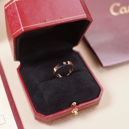 [Resenly Jewelry]LOVE 4MM 1 DIAMOND RING