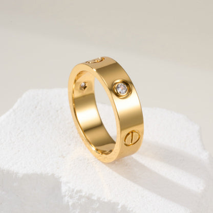 [Resenly Jewelry]LOVE 4MM 1 DIAMOND RING