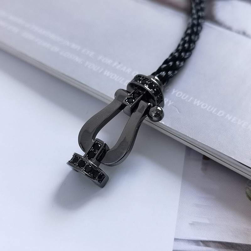 [Resenly Jewelry]FORCE LARGE SERIES HORSESHOE BLACK SAMURAI BRACELET