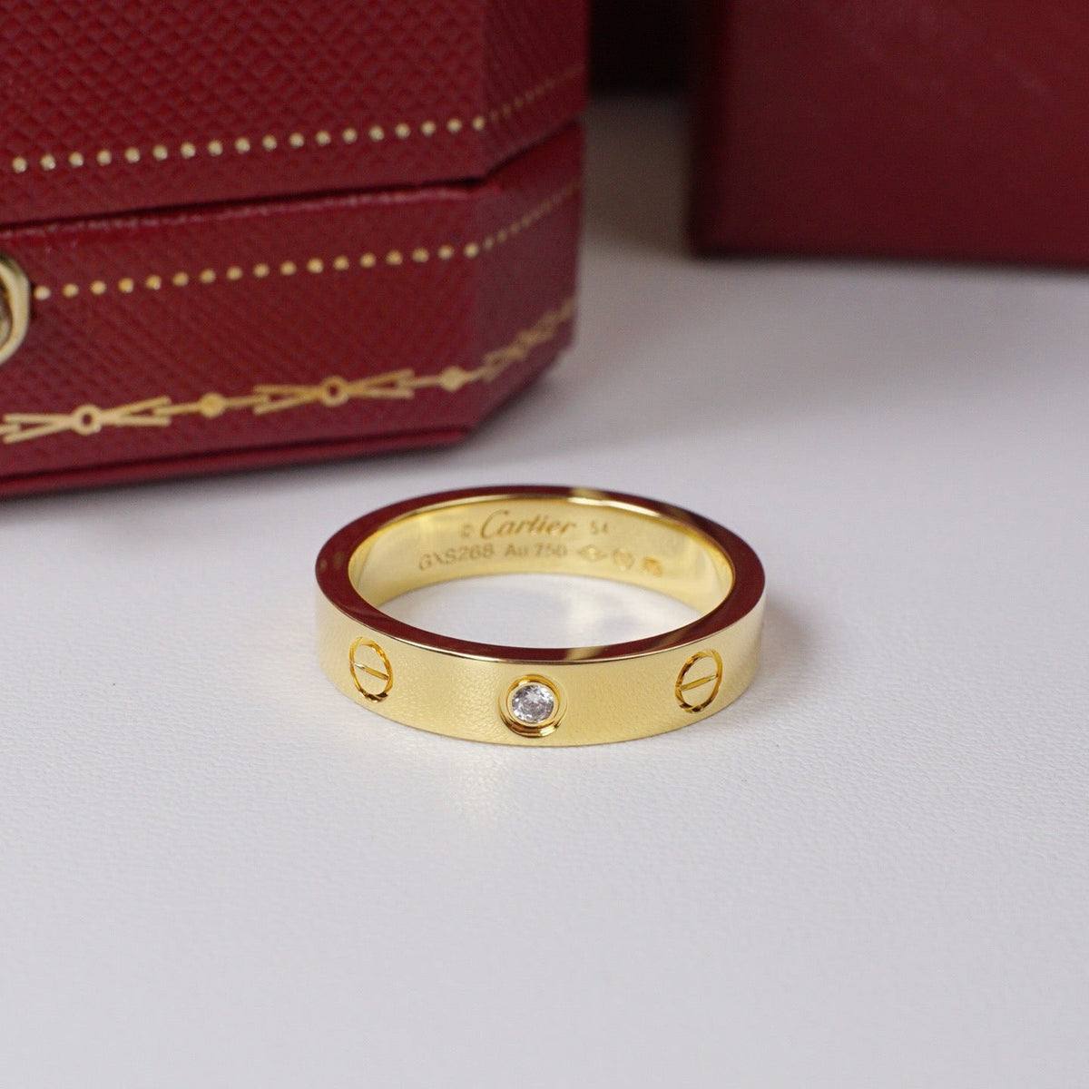 [Resenly Jewelry]LOVE 4MM 1 DIAMOND RING