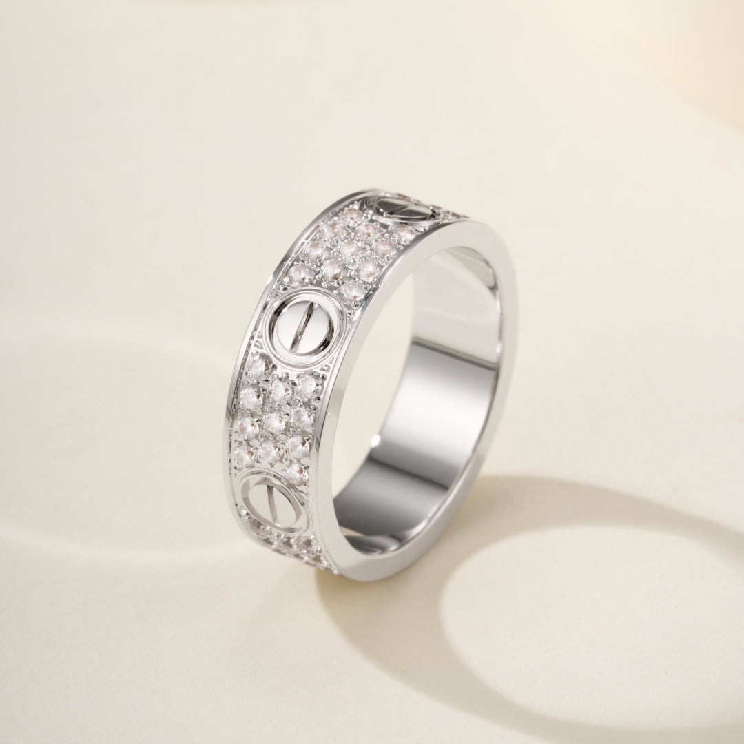 [Resenly Jewelry]LOVE RING 5.5MM DIAMONDS PAVED