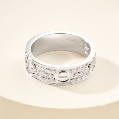 [Resenly Jewelry]LOVE RING 5.5MM DIAMONDS PAVED