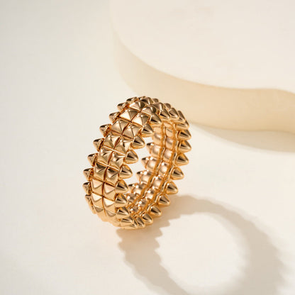 [Resenly Jewelry]CLASH 9.2MM DOUBLE ROW RING
