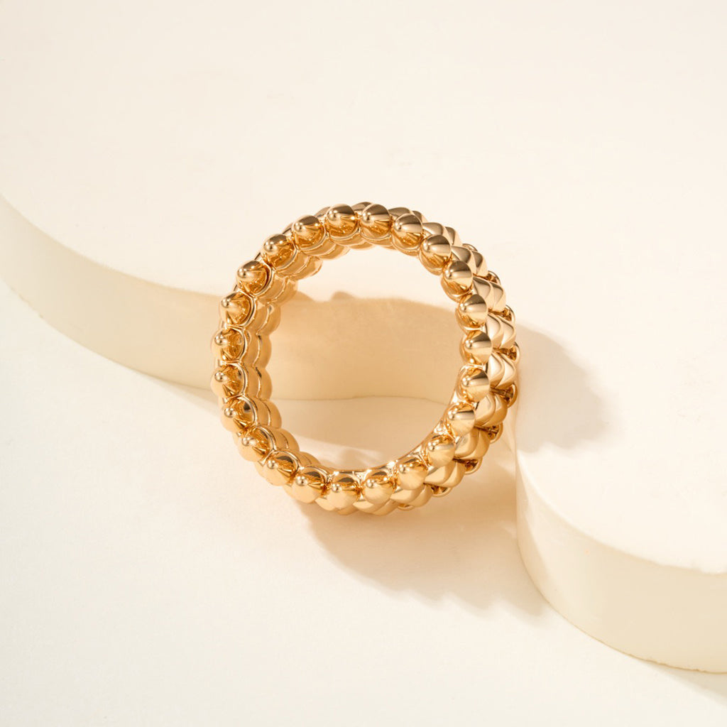 [Resenly Jewelry]CLASH 9.2MM DOUBLE ROW RING