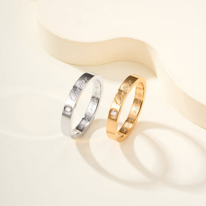 [Resenly Jewelry]LOVE RING 4MM 1 DIAMOND
