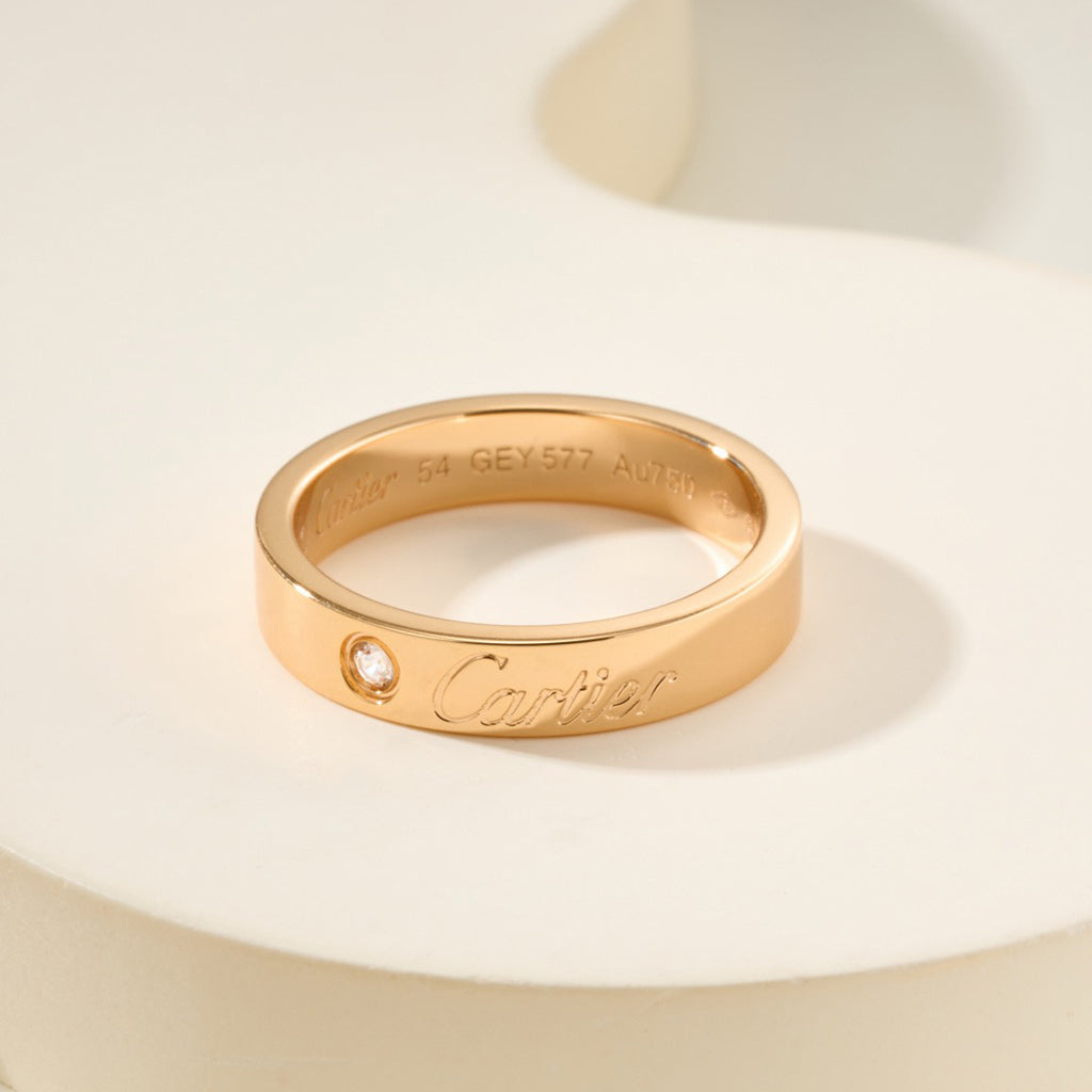 [Resenly Jewelry]LOVE RING 4MM 1 DIAMOND