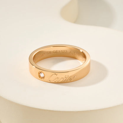 [Resenly Jewelry]LOVE RING 4MM 1 DIAMOND