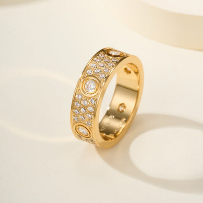 {"[Resenly Jewelry]LOVE 5.5MM FULL-PAVE 6-DIAMOND RING"}