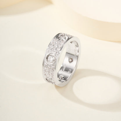 {"[Resenly Jewelry]LOVE 5.5MM FULL-PAVE 6-DIAMOND RING"}