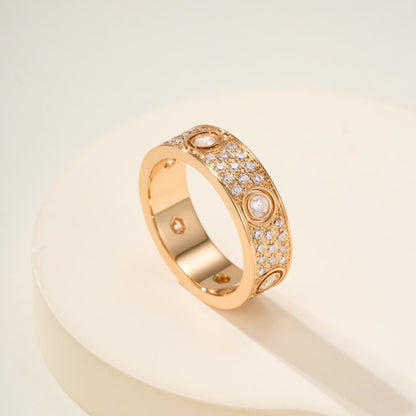 {"[Resenly Jewelry]LOVE 5.5MM FULL-PAVE 6-DIAMOND RING"}