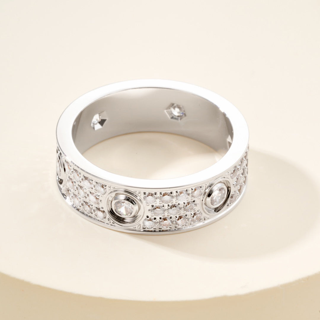 {"[Resenly Jewelry]LOVE 5.5MM FULL-PAVE 6-DIAMOND RING"}