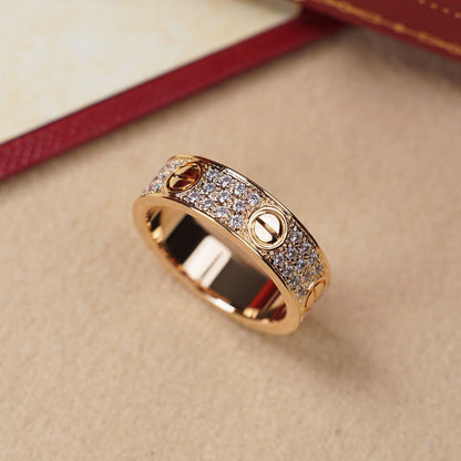 [Resenly Jewelry]LOVE RING 5.5MM DIAMONDS PAVED
