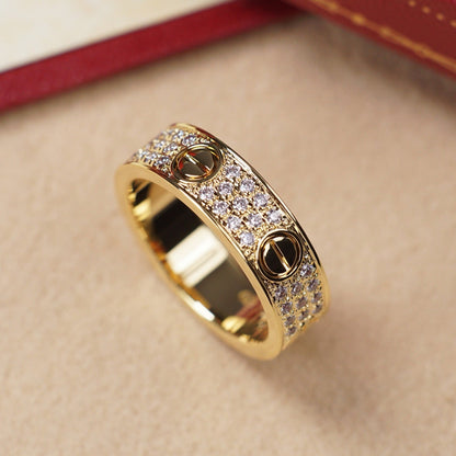 [Resenly Jewelry]LOVE RING 5.5MM DIAMONDS PAVED