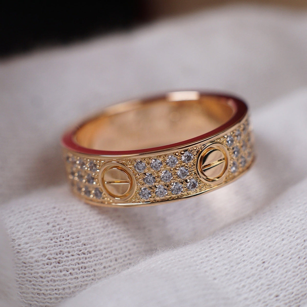 [Resenly Jewelry]LOVE RING 5.5MM DIAMONDS PAVED
