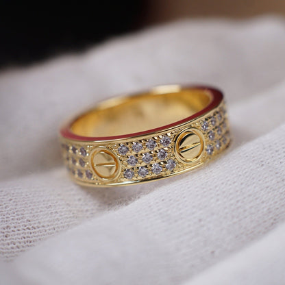 [Resenly Jewelry]LOVE RING 5.5MM DIAMONDS PAVED