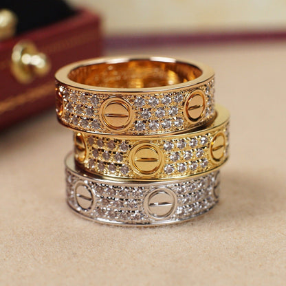 [Resenly Jewelry]LOVE RING 5.5MM DIAMONDS PAVED