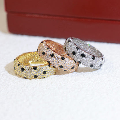 [Resenly Jewelry]PANTHERE SPOTTED FULL DIAMOND RING