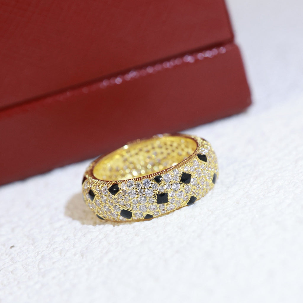 [Resenly Jewelry]PANTHERE SPOTTED FULL DIAMOND RING