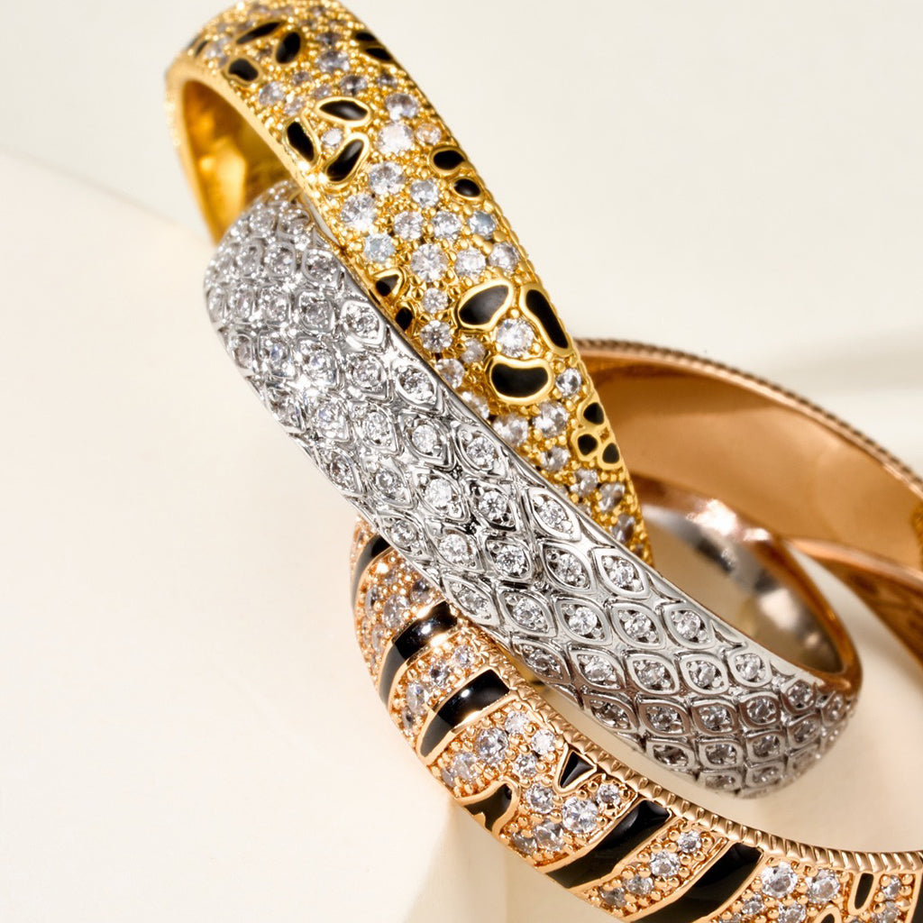 [Resenly Jewelry] トリニティリング レオパードプリント