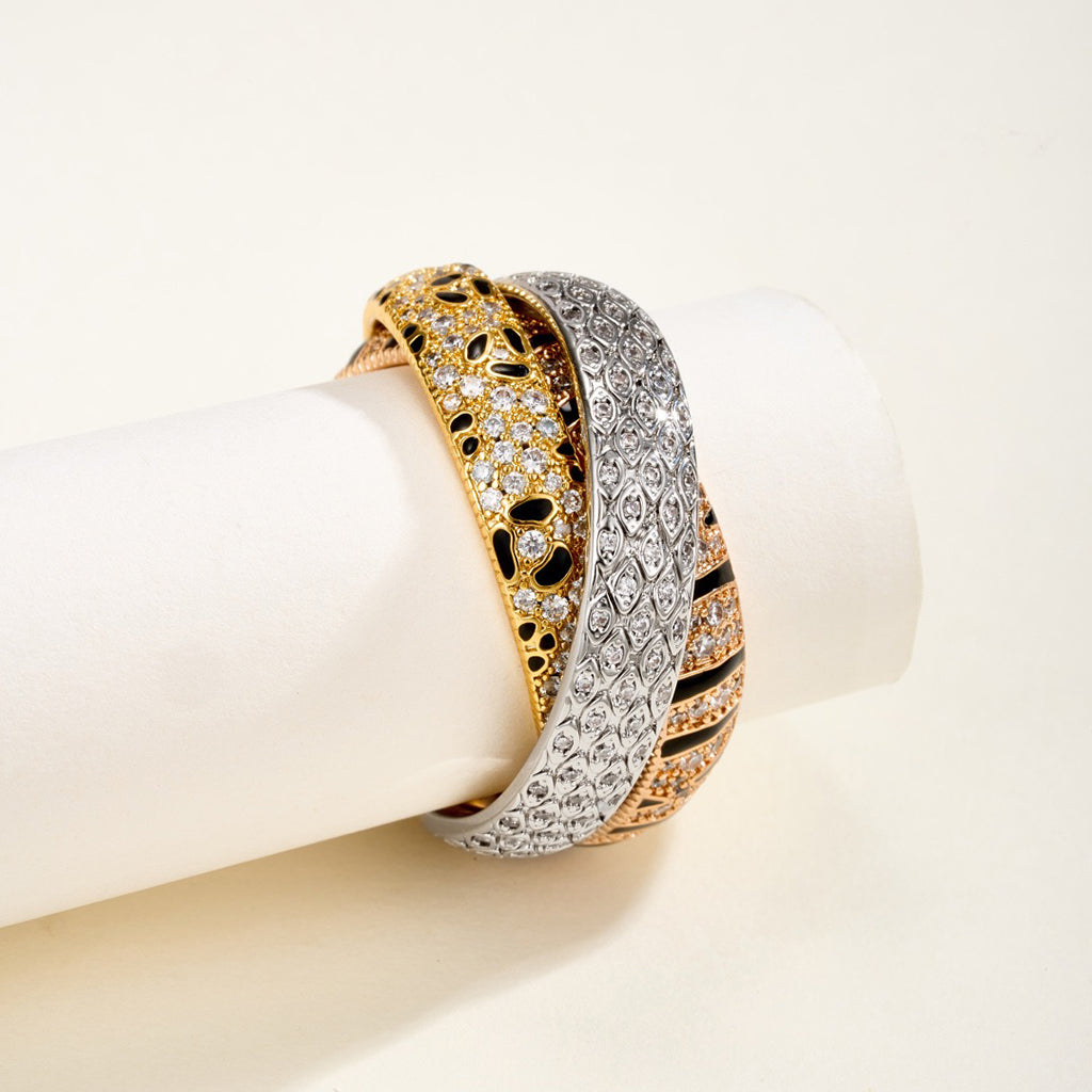 [Resenly Jewelry] トリニティリング レオパードプリント