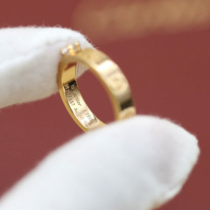 [Resenly Jewelry]LOVE RING 3.6MM 1 BIG DIAMOND