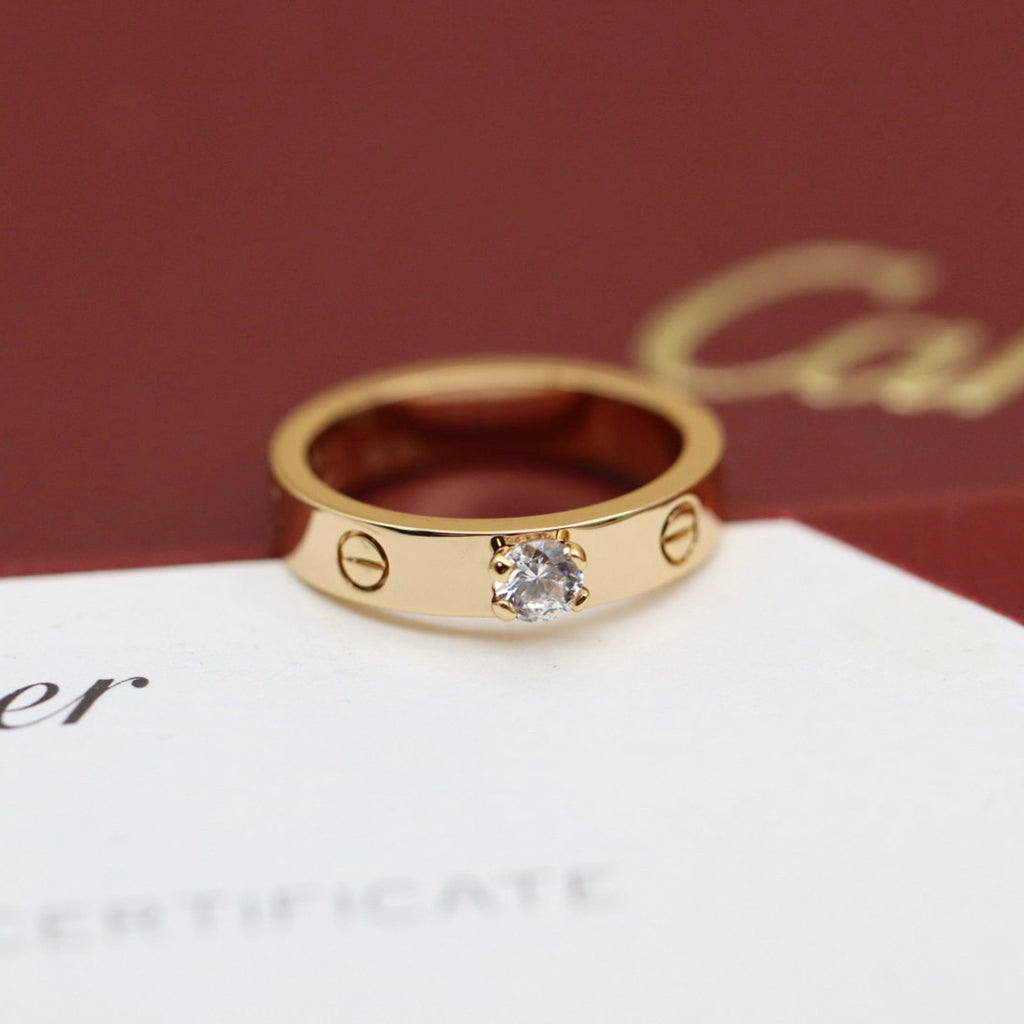 [Resenly Jewelry]LOVE RING 3.6MM 1 BIG DIAMOND
