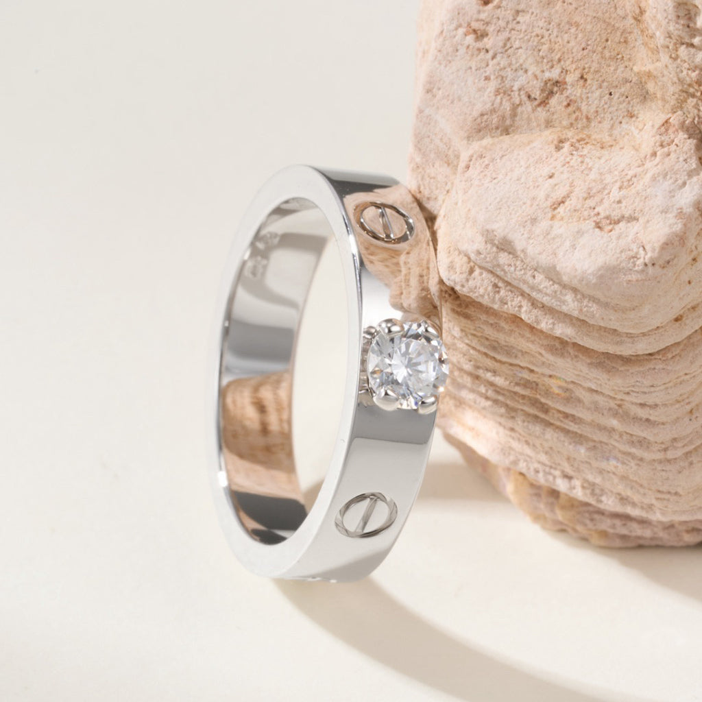 [Resenly Jewelry]LOVE RING 3.6MM 1 BIG DIAMOND