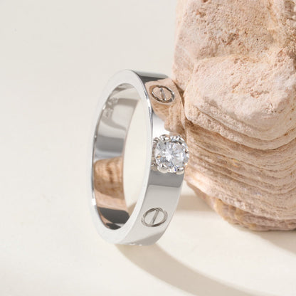 [Resenly Jewelry]LOVE RING 3.6MM 1 BIG DIAMOND