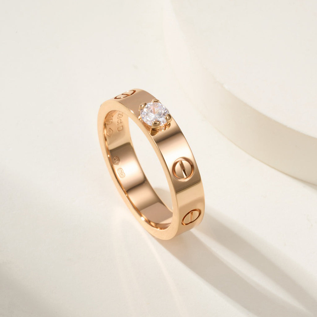 [Resenly Jewelry]LOVE RING 3.6MM 1 BIG DIAMOND