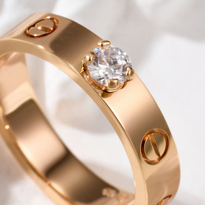 [Resenly Jewelry]LOVE RING 3.6MM 1 BIG DIAMOND