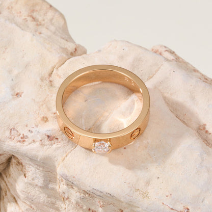 [Resenly Jewelry]LOVE RING 3.6MM 1 BIG DIAMOND