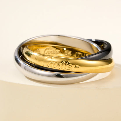 [Resenly Jewelry]TRINITY 3.2MM RING BLACK CERAMIC