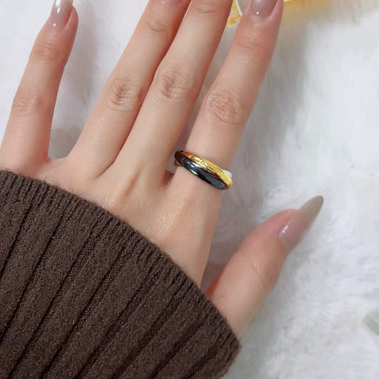 [Resenly Jewelry]TRINITY 3.2MM RING BLACK CERAMIC