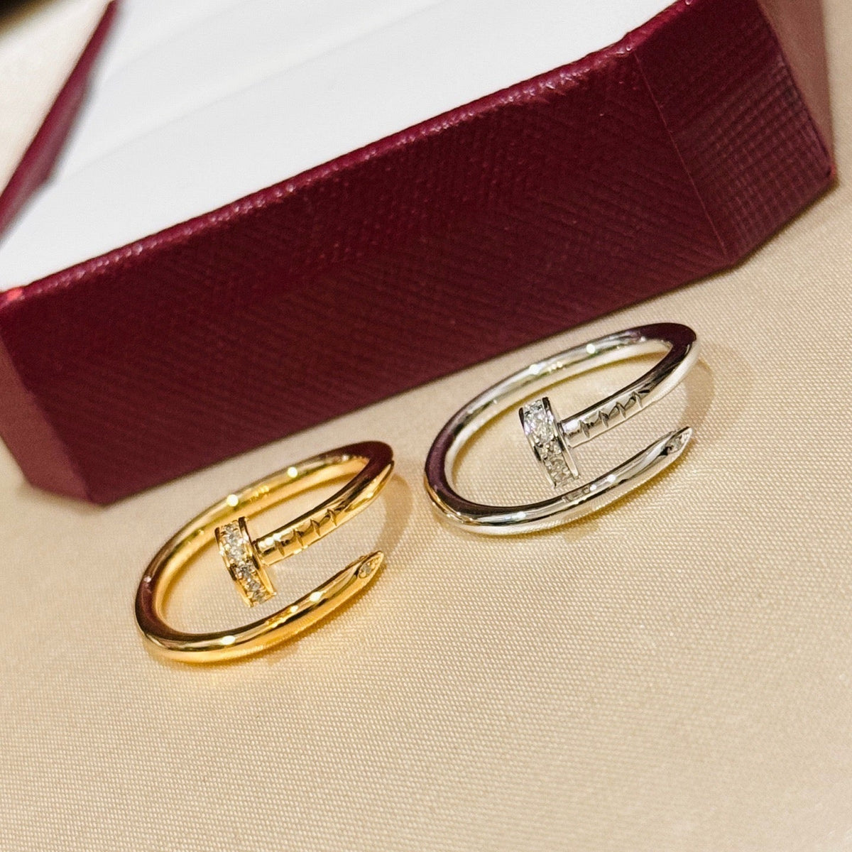 [Resenly Jewelry]JUSTE 1.8MM HALF DIAMOND RING