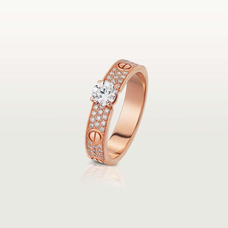 [Resenly Jewelry]LOVE RING 3.6MM 1 BIG DIAMOND FULL DIAMOND