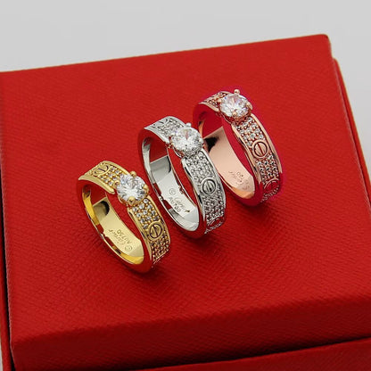 [Resenly Jewelry]LOVE RING 3.6MM 1 BIG DIAMOND FULL DIAMOND