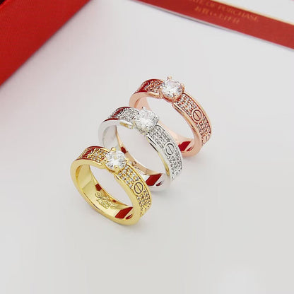 [Resenly Jewelry]LOVE RING 3.6MM 1 BIG DIAMOND FULL DIAMOND