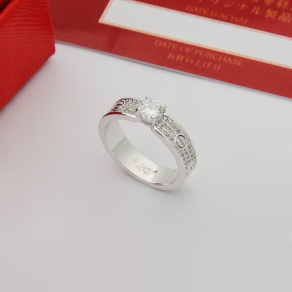 [Resenly Jewelry]LOVE RING 3.6MM 1 BIG DIAMOND FULL DIAMOND