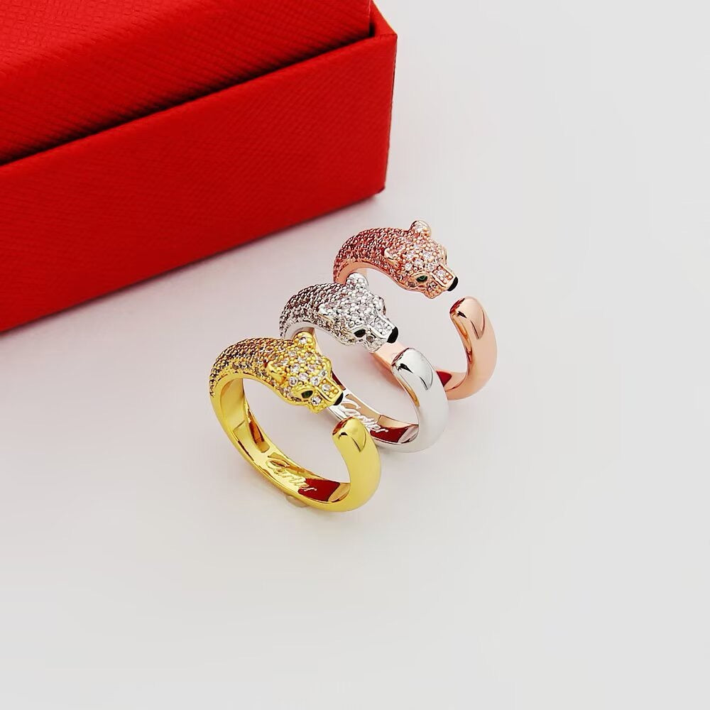 [Resenly Jewelry]PANTHERE HALF DIAMOND SMALL RING