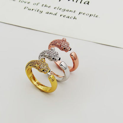 [Resenly Jewelry]PANTHERE HALF DIAMOND SMALL RING