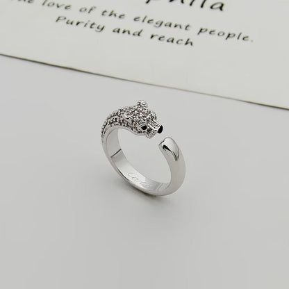 [Resenly Jewelry]PANTHERE HALF DIAMOND SMALL RING