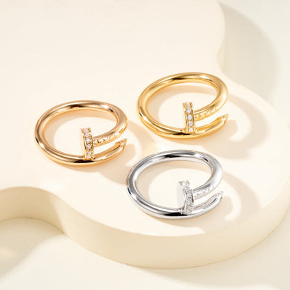 [Resenly Jewelry]JUSTE リング 2.6MM ハーフダイヤモンド