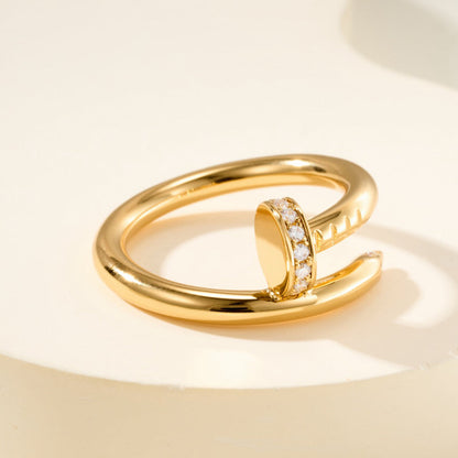 [Resenly Jewelry]JUSTE リング 2.6MM ハーフダイヤモンド