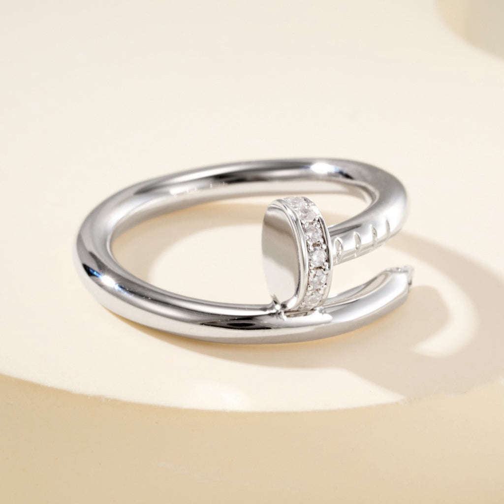 [Resenly Jewelry]JUSTE リング 2.6MM ハーフダイヤモンド