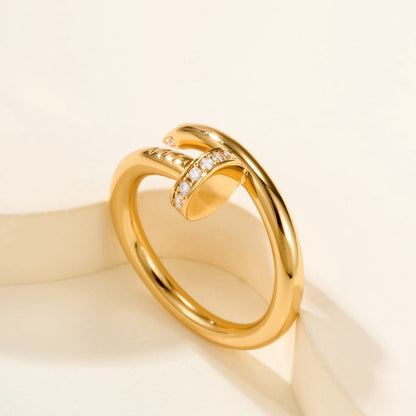 [Resenly Jewelry]JUSTE リング 2.6MM ハーフダイヤモンド