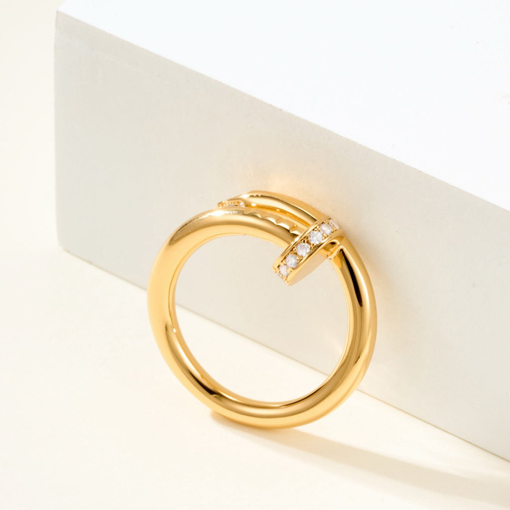 [Resenly Jewelry]JUSTE リング 2.6MM ハーフダイヤモンド
