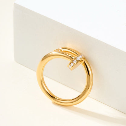 [Resenly Jewelry]JUSTE リング 2.6MM ハーフダイヤモンド