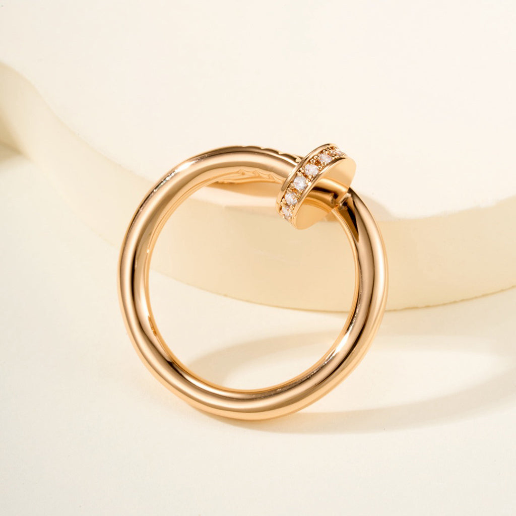 [Resenly Jewelry]JUSTE リング 2.6MM ハーフダイヤモンド